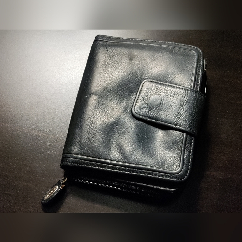 🖤Vintage Black Leather Wallet by Rolfs